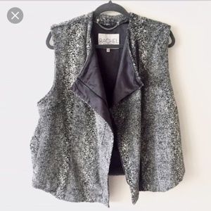 Rachel Roy | Faux Fur Asymetrical Zip-Front Vest